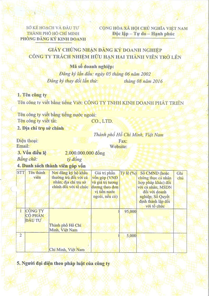 Giấy chứng nhận đăng ký kinh doanh, căn cứ để khắc con dấu doanh nghiệp đúng thông tin